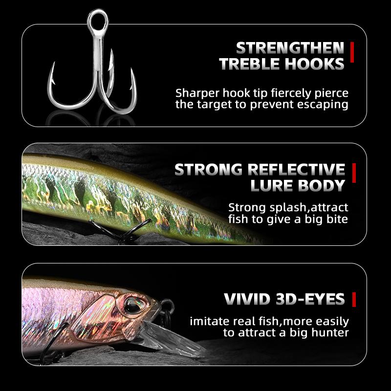 MEREDITH JBR-110SP Jerkbait 110mm 17g Tungsten Suspending Minnow Pike Bass JBR-110SP