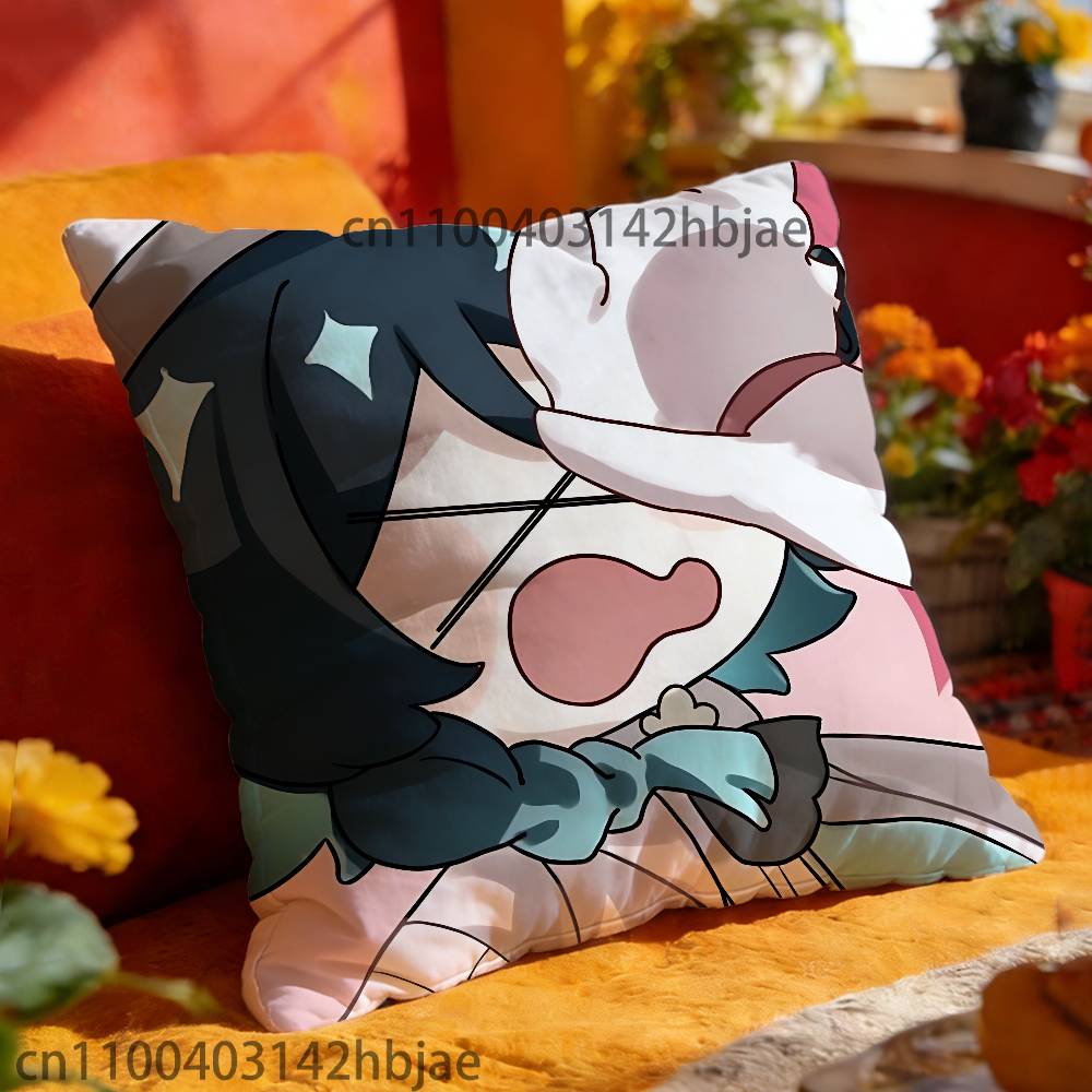 Venti Chibi Pillow Case Print Polyester Fiber 40X40 cm Home Sofa Throw Cushion Cover Decoration