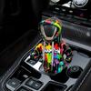 1pc Colorful Graffiti Pattern Hoodie Gear Shift Cover Car Gear Knob Cover Gear Lever Boot Car Shift Dust Cover Car Additions Car Decoration