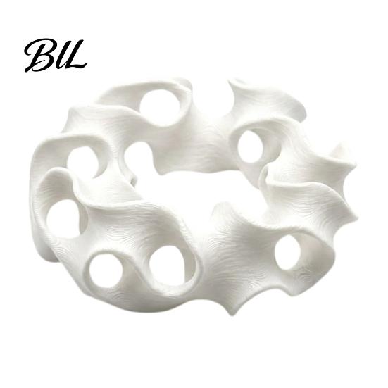 Stable Bottom Decoration for Aquarium 3D Printed Hideout Cave, Wavy Hollow Ring Fish Shrimp Shelter, Freshwater Decor Breeding Hiding Hole Decor, Tank