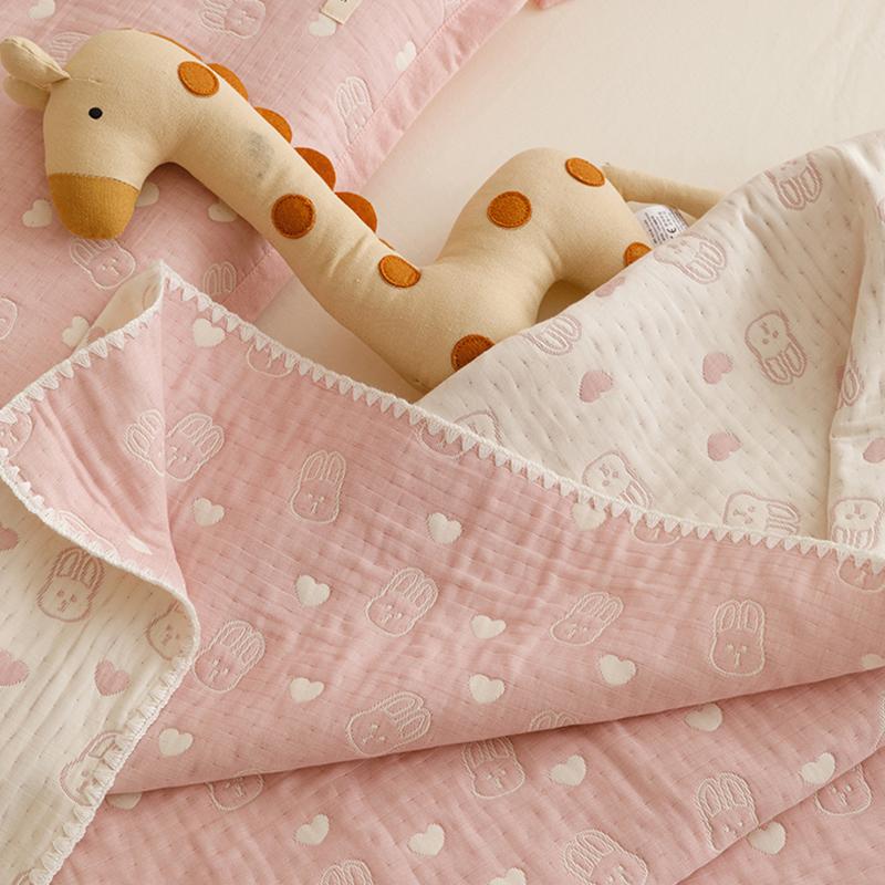 Pure Cotton Three-layer Yarn Fabric Children Summer Blanket Soft Skin Friendly Child Quilt Air Conditioner Comforter Adult Kid