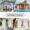 Outdoor Waterproof Sheer Curtains Grommet Indoor Sheer Curtain Garden Drapes Sun Shade Black White Gray Room Home Decor