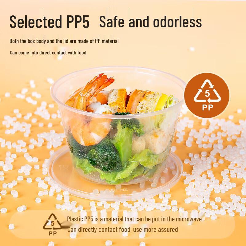 Disposable Round Food Containers with Lids