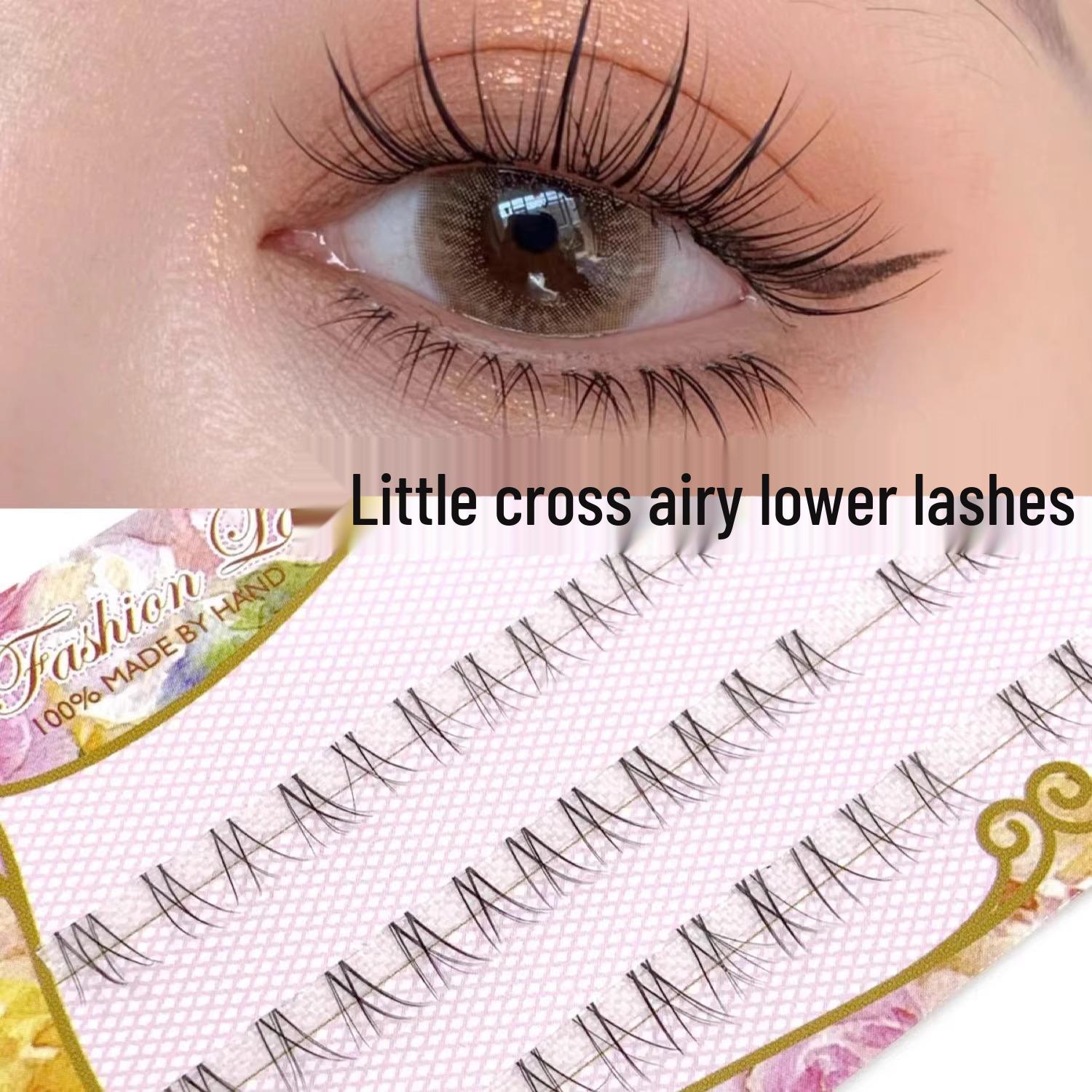 

Cool Ji Baby Natural Cross V-Shape Cluster Eyelashes Little Flame