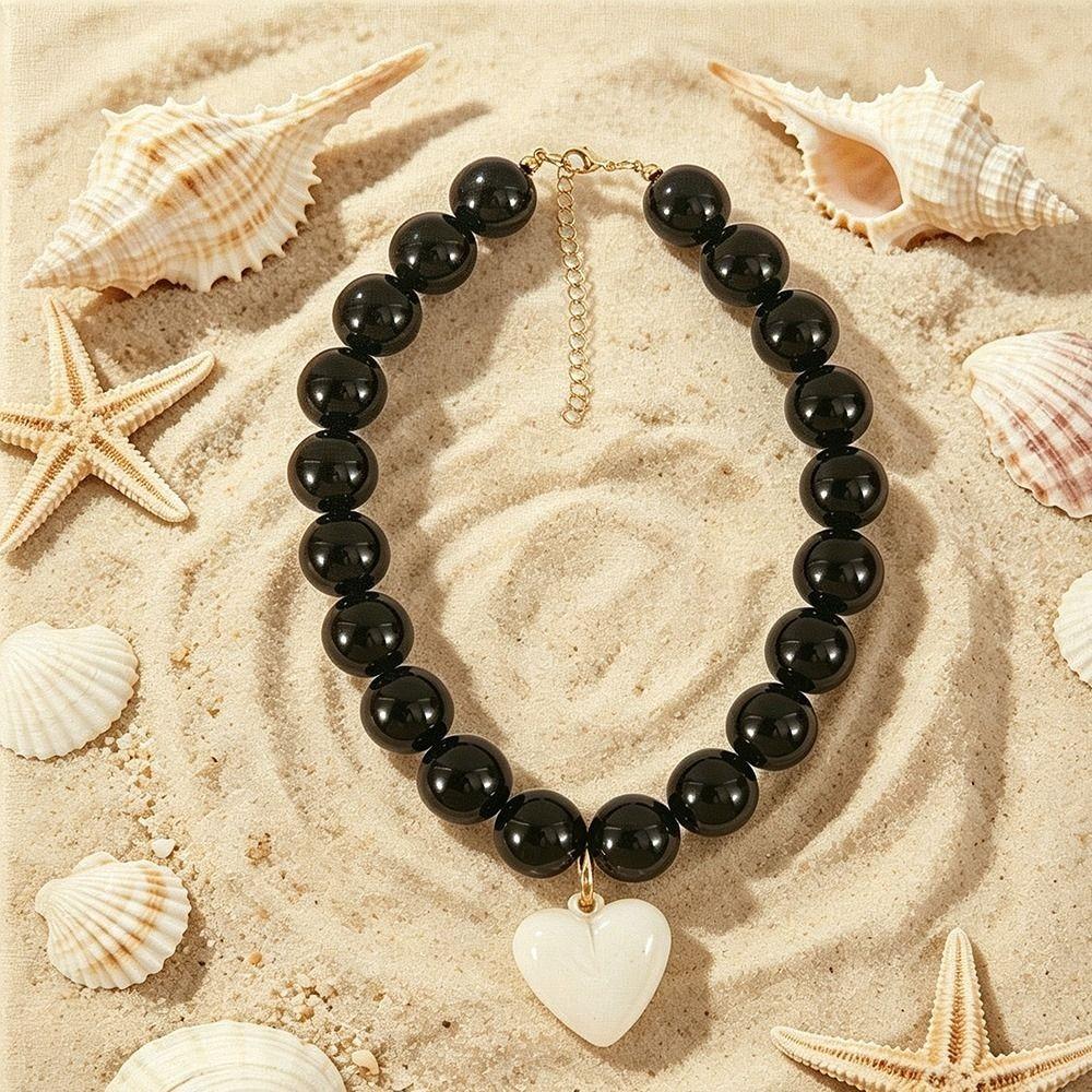 Bohemian Style Beaded Necklace Colorful Beads Women Jewelry Accessory Pendant Jewelry Summer Beach чёрный