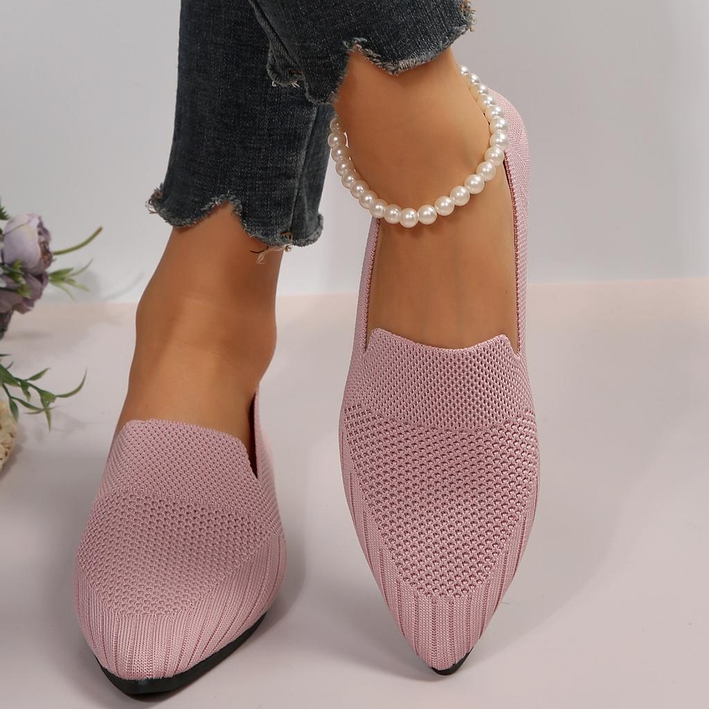 Women Flats Shoes  Summer Casual Mesh Breathable Flat Shoes Ladies Comfort Light Sneakers Women Slip on Loafers Shoes