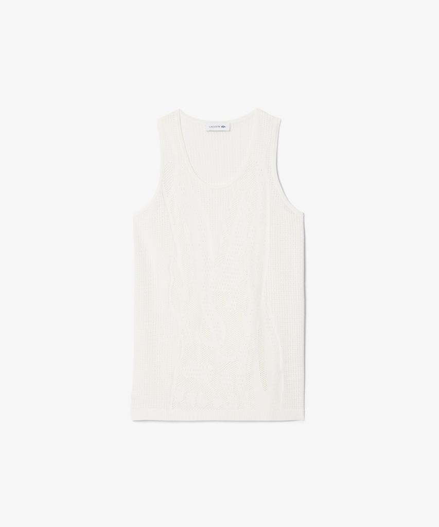 LACOSTE Women'S Mesh Sleeveless Sweater Af9854-56G 70V
