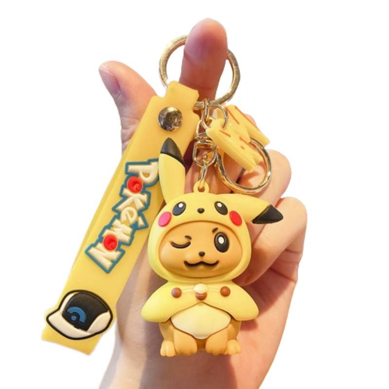 Cute Pvc Duck Pendant Keychain With Dress-up Options For Wholesale Style A