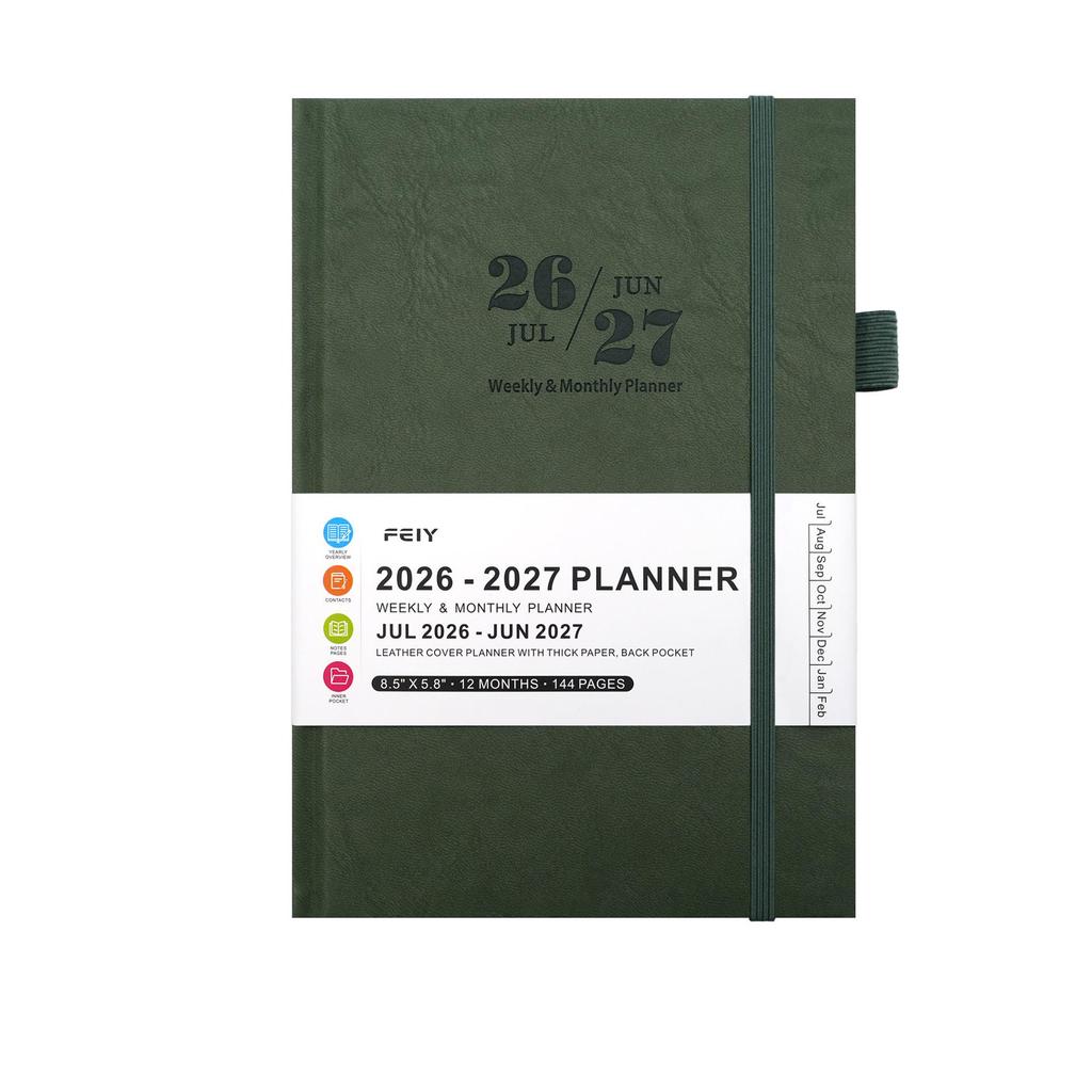 A5 English Efficiency Weekly Planner 2026-2027: Custom Logo Notebook