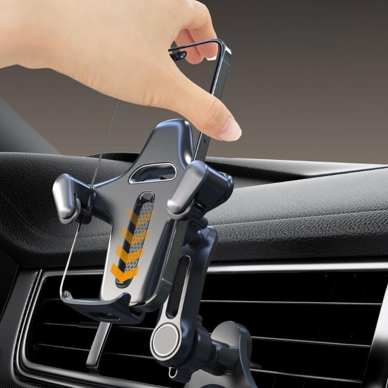 Shockproof Fast Release Car Air Vent Phone Mount Support Universal Y Shaped Bracket ABS Construction Anti Shake Design