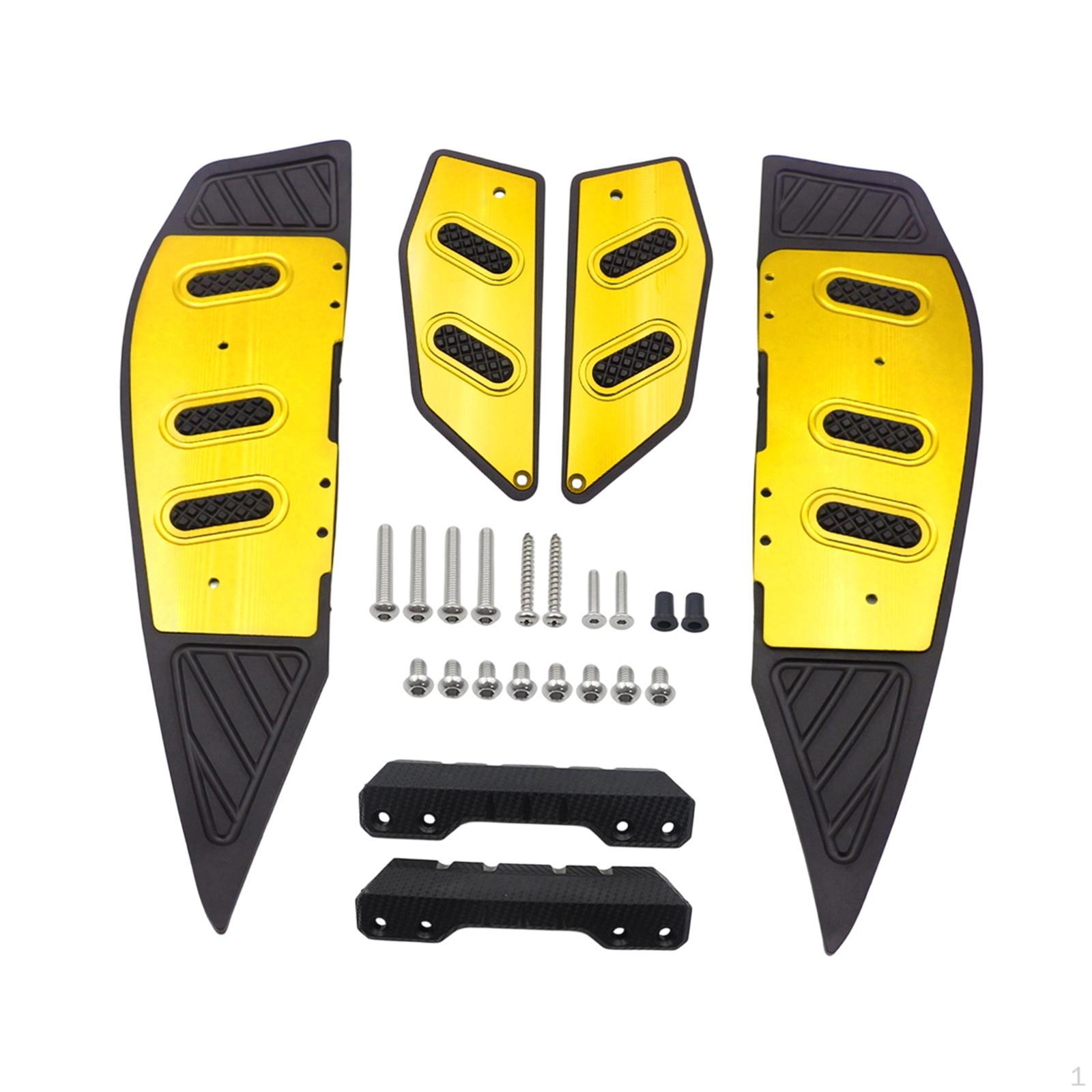 

2 Pieces Floorboards Footpegs Mat Nonslip Foot Pedal Plate Pad Easy Installation Front Footboards