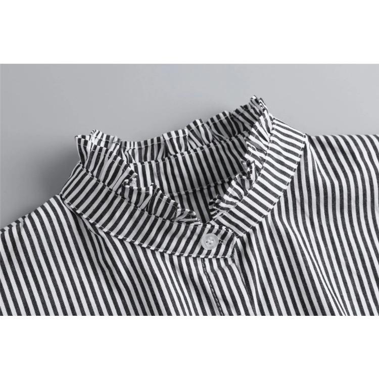 Stand Striped Shirt Detachable Collar for Women's Female Sweater False Collar Pointed Fake Neckwear Collar Decorative