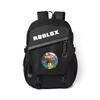 Unisex Roblox Pattern Canvas Backpack With Durable Material And Multiple Storage Compartments