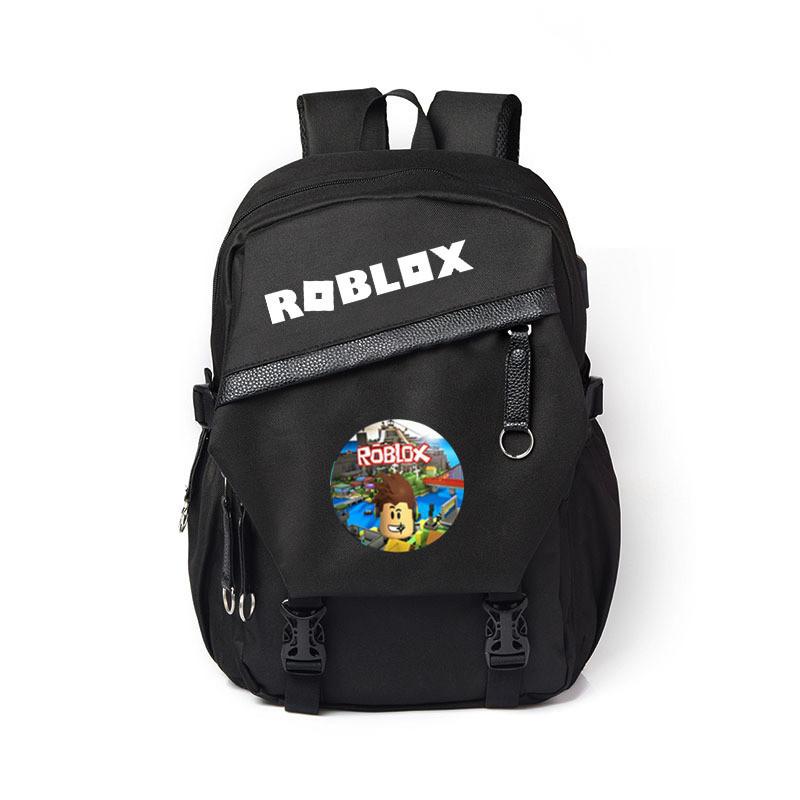 Printing Game Backpack Canvas Students Schoolbag Unisex Travel Rucksack Circle