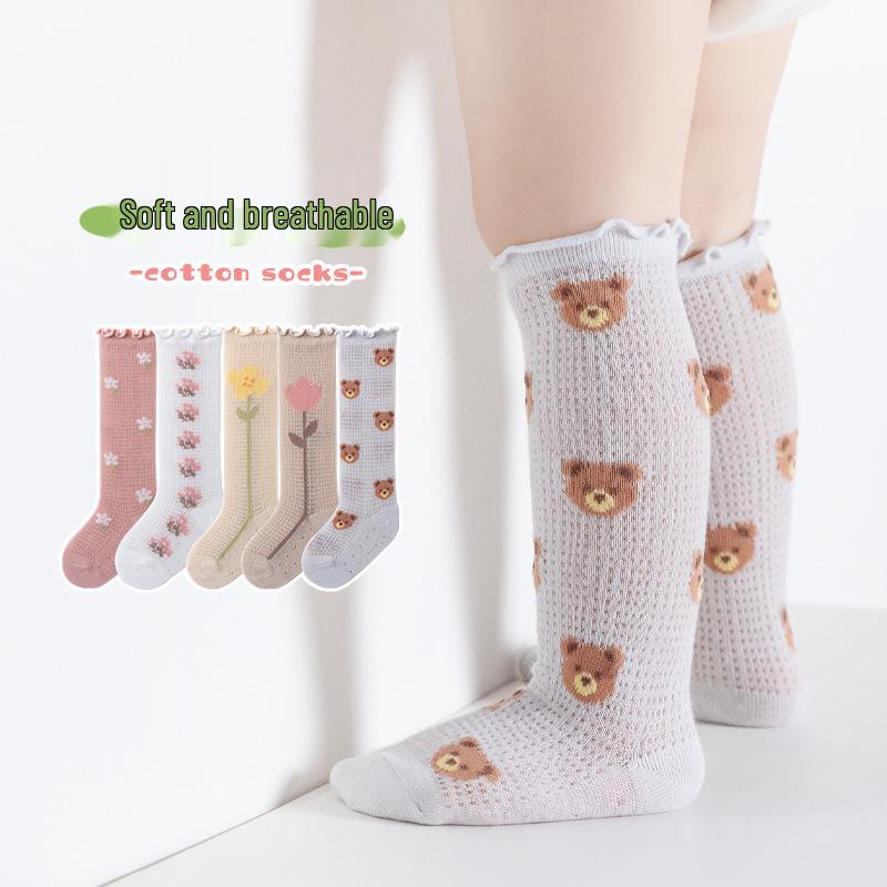 2023 Summer Baby Knee-High Mesh Socks: Anti-Mosquito, Airy, Over-the-Knee Design for Newborns