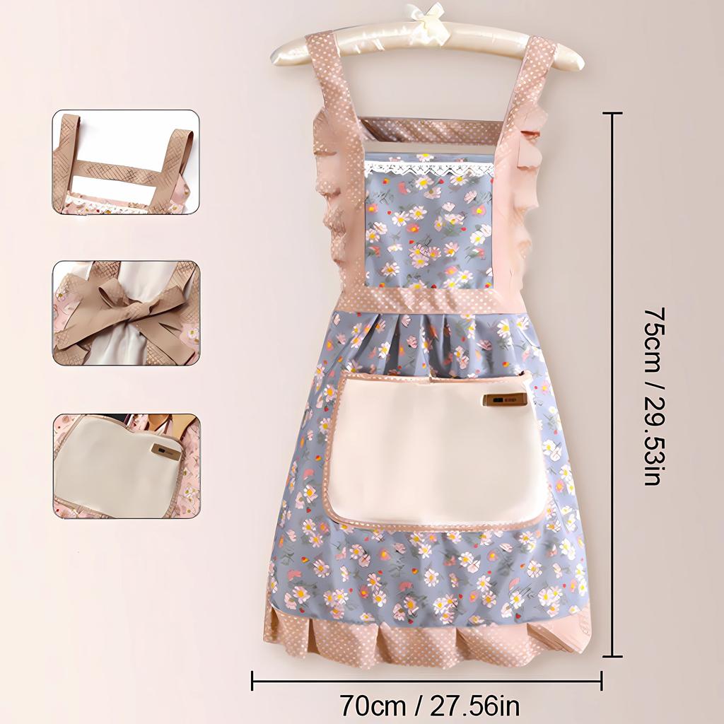 Floral Design Canvas Apron - 1pc, 2pcs with Adjustable Straps, Breathable Fabric, Perfect for Chefs And Waiters