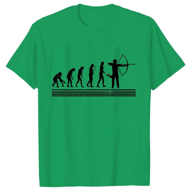 Archer Archery Evolution T-shirt for Unisex Summer Hunting Bow Arrows Archer Funny Graphic Tops Oversized Clothing Streetwear