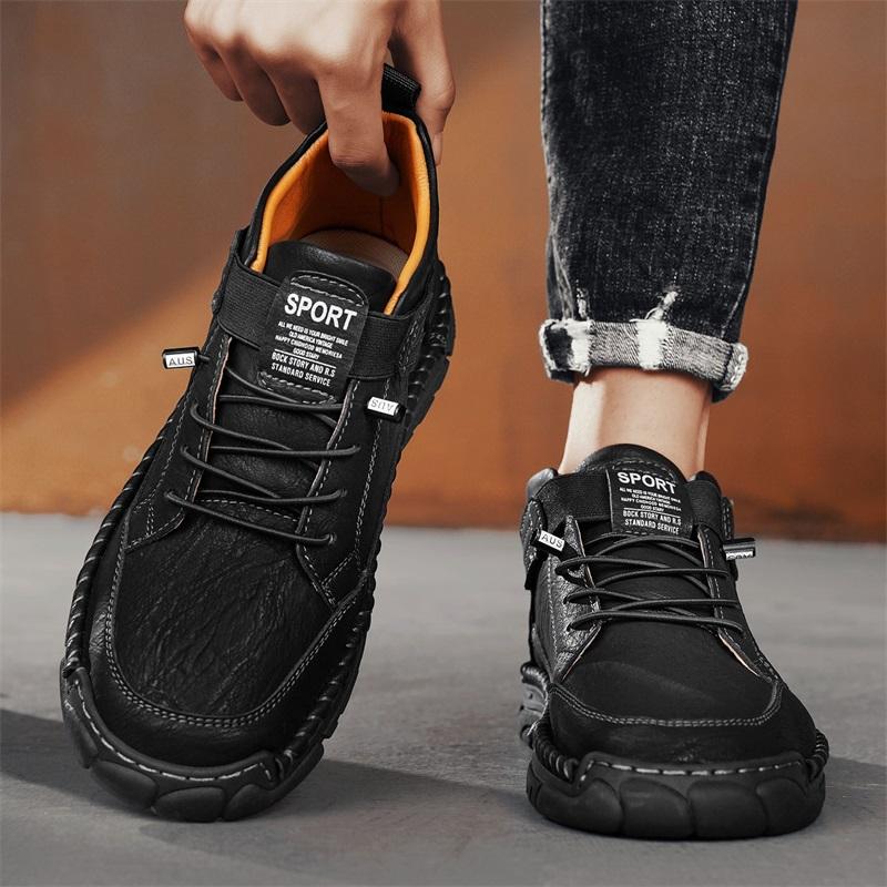 Men's High-top Casual Shoes Handmade Shoes Casual Sneakers Plus Size 39-48