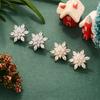 Light Luxury Zircon Ice Ring Flower Stud Earrings Christmas Women's New Trendy Niche Earrings High-end Earrings