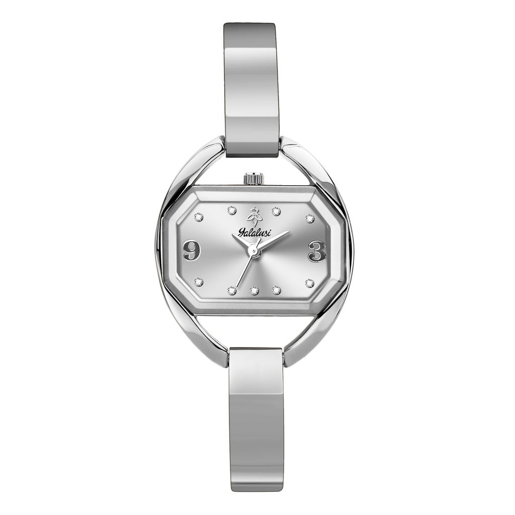 YaLaLuSi Elegant Gold Bangle Ladies Watch Green Dial Tiny Crystal Index Quartz Wristwatch Vintage Watch Premium Gift Box
