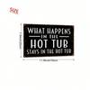Vintage Hot Tub Metal Sign 8x12 Inch, Funny Bathroom Decor, Black & White Wall Art for Bedroom Living Room Bar Outdoor