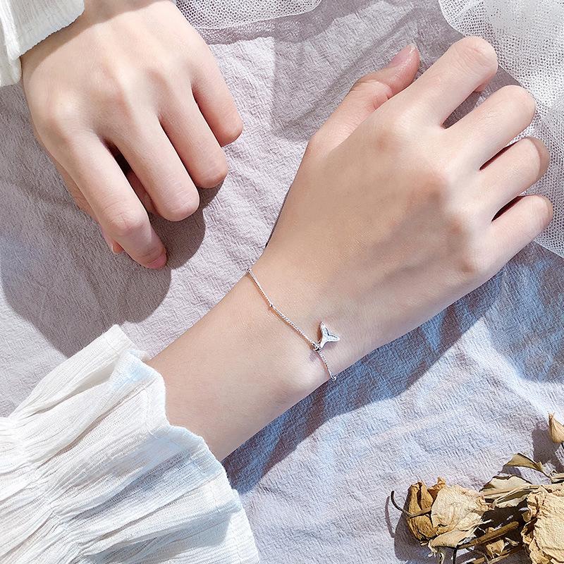 Sterling Silber S925 Silber Armband Funkelndes Diamantarmband Koreanischer Stil Mode Einfache Persönlichkeit Frische Bester Freund Kugelperlen Armband