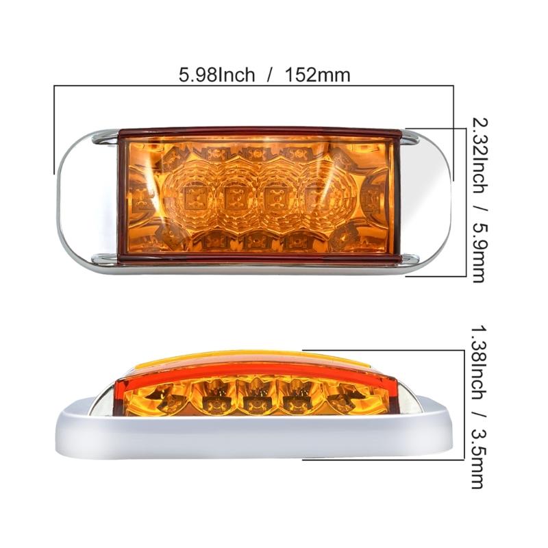 High Visibility 16 LED Truck Side Lights Durable Waterproof Side Light Rapid Flashing for Clear Directional Signals