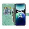 Coque pour Xiaomi Redmi Note 14 Pro Plus 5G/Note 14 Pro+ 5G, Protection Rabat Synthécuir Vert Motif Papillon Fleur