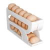 Auto Rolling Egg Dispenser 3 Tiers Automatic Egg Storage Rack Reusable Organizer Kitchen Egg Container