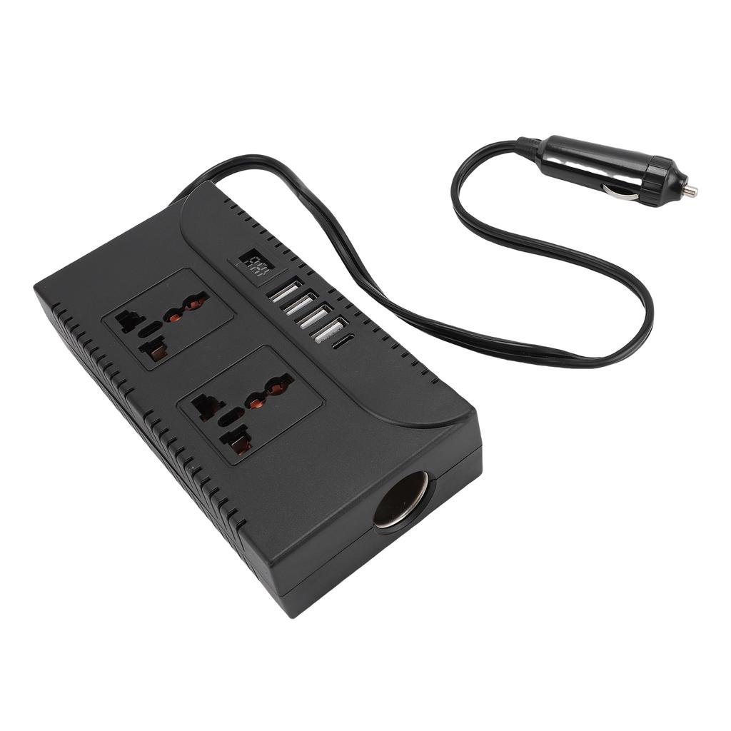 150W Car Power Inverter DC 12V 24V to 220V 110V Voltage Intelligent Recognition 4 USB Ports 1 Type C Ports 2 Universal