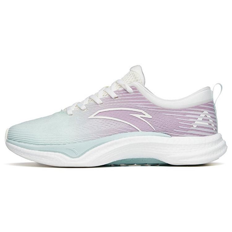 New ANTA Four Generations Of Hydrogen Running Running Shoes Women's Low Top Ice Pink Blue/Bright Purple/Ivory White 122225541-9