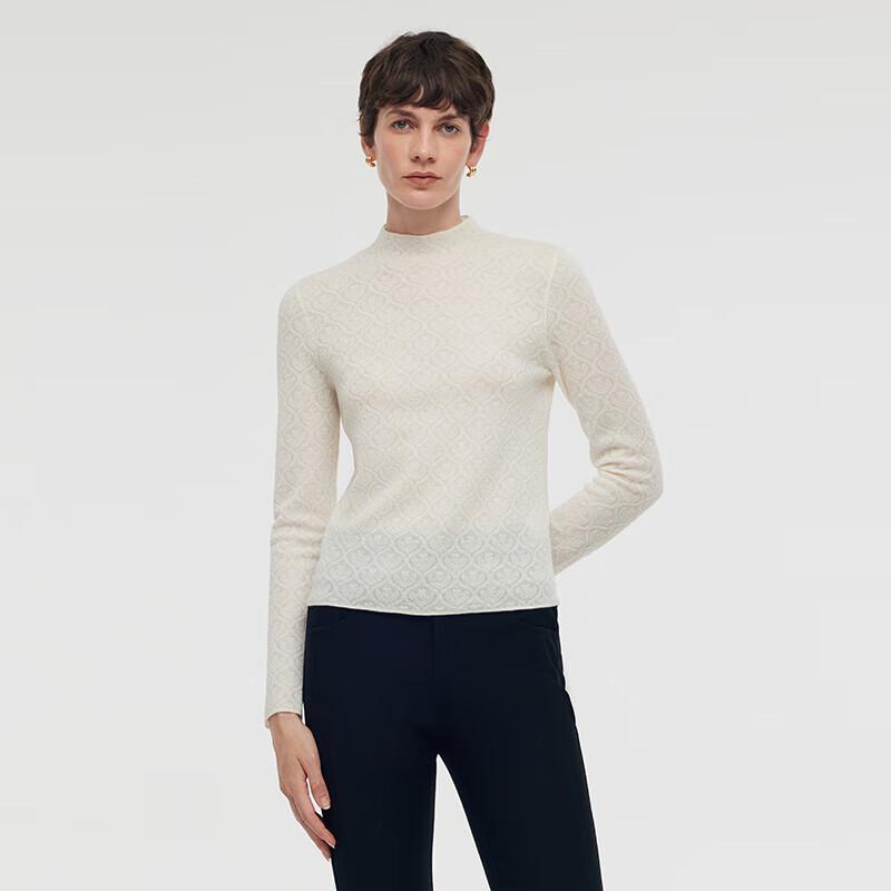 GOELIA Women's Jacquard Mock Neck Sweater