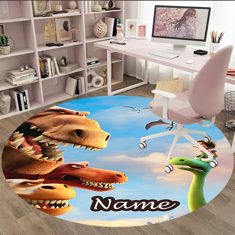 Customizable Good Dinosaur1 Round Non-Slip Carpet - Ideal for Garden, Picnic, Office, Perfect for Decoration, Suitable For All Seasons