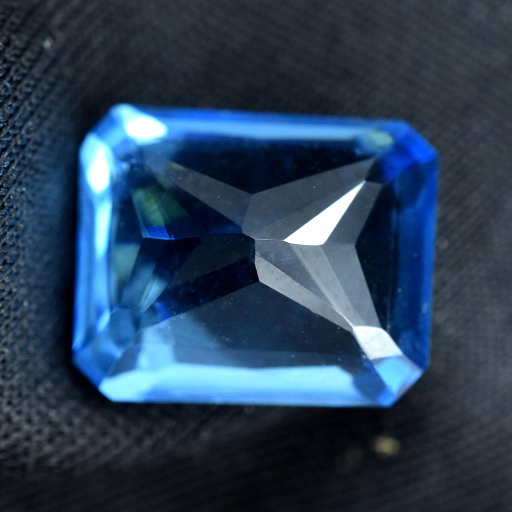 Natural Blue Sapphire Loose Gemstone Color 12.20 ct Emerald Cut September Birthday Birthstone