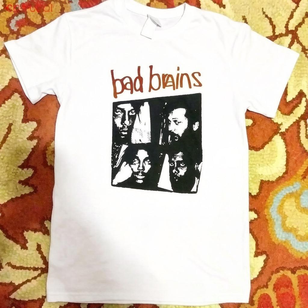

BRAINS I Against Punk T Shirt Bob Marley Minor Threat Vintage Washed Stretched Fashion Breathable Top for Everyday Wear L