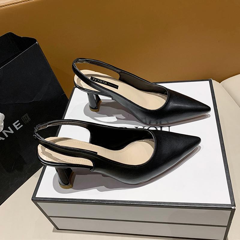Fashion 2025 New Summer Women High Heels Footwear Elegant Slingback Pointed Toe Slip On Party Lady Stiletto Heels Women Pumps