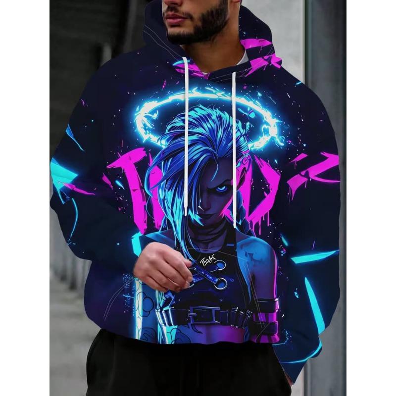 Men's 3D stripe printed long-sleeved T-shirt, comfortable, breathable and versatile men's top