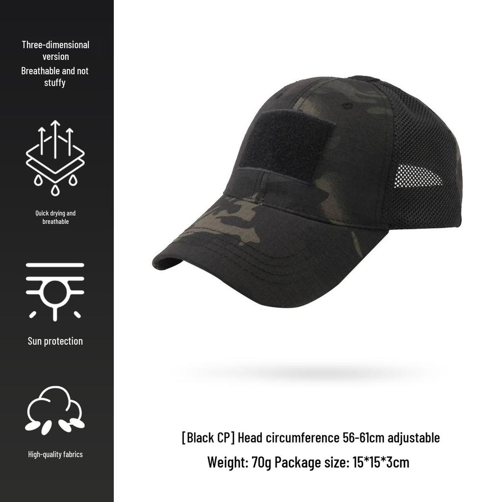Berretto da baseball in rete traspirante mimetico estivo: Cappello tattico unisex con protezione solare per attività all'aperto