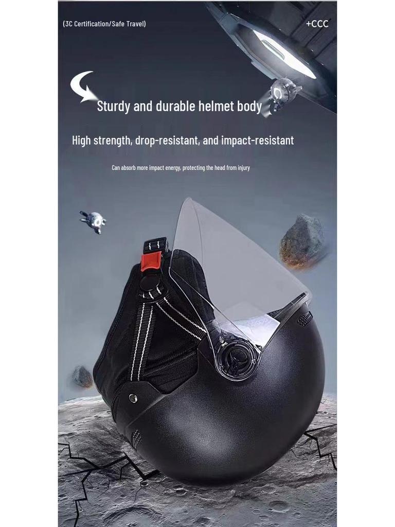 Certified 3C Electric Battery Motorcycle Helmet for All Seasons