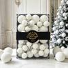 42/44pcs Wine Red Christmas Tree Hanging Balls Flocked Christmas Cake Box  Xmas Tree Decor