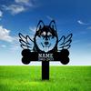 Custom Metal Pet Memorial Garden Stake Personalized Dog Grave Marker Outdoor Decor