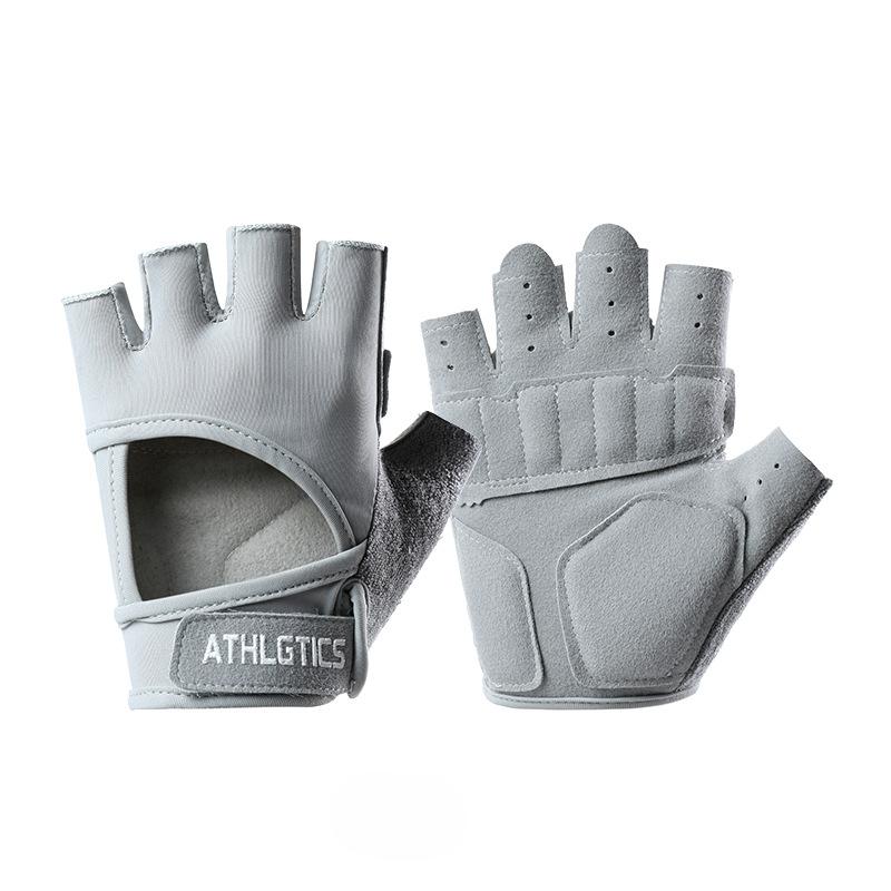 Sports and Fitness Gloves for Men and Women Ice Silk Breathable Pull Up Kettlebell Exercise Anti Cocoon Half Finger Cycling Gloves