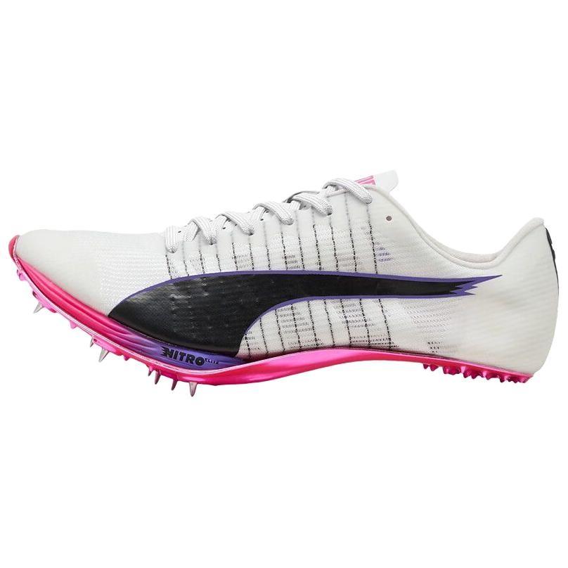 PUMA evoSPEED Sprint Nitro Elite 2 Digitokyo Spikes  White Black Charm Pink  Men s 312638-01 EU 39