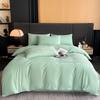 Luxury Bedding Set Solid Color Duvet Cover Bedsheet Pillowcase Silky Smooth Single Double King Queen Full Twin Size Quilt Cover