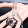 AFAWA Snails Stainless Steel Statement Necklace Women/Men Silver Color Necklaces & Pendants Jewelry Colgante Mujer 2626-QKC