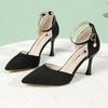 Fashion sapatos femininas women classic green light weight buckle strap stiletto heel shoes for sexy party clue office elegant pump ea90