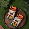 Cartoon Gold Embossed Cat iPhone 14/13/Pro Max Case Anti-Fall