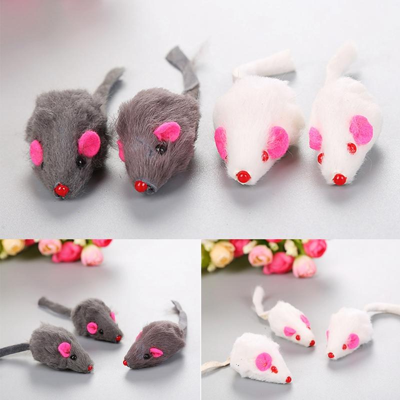 2pcs Cat Mice Toy Simulated Cat Toys False Mouse Pet Cat Toys Mini Funny Playing Toys For Cats Plush