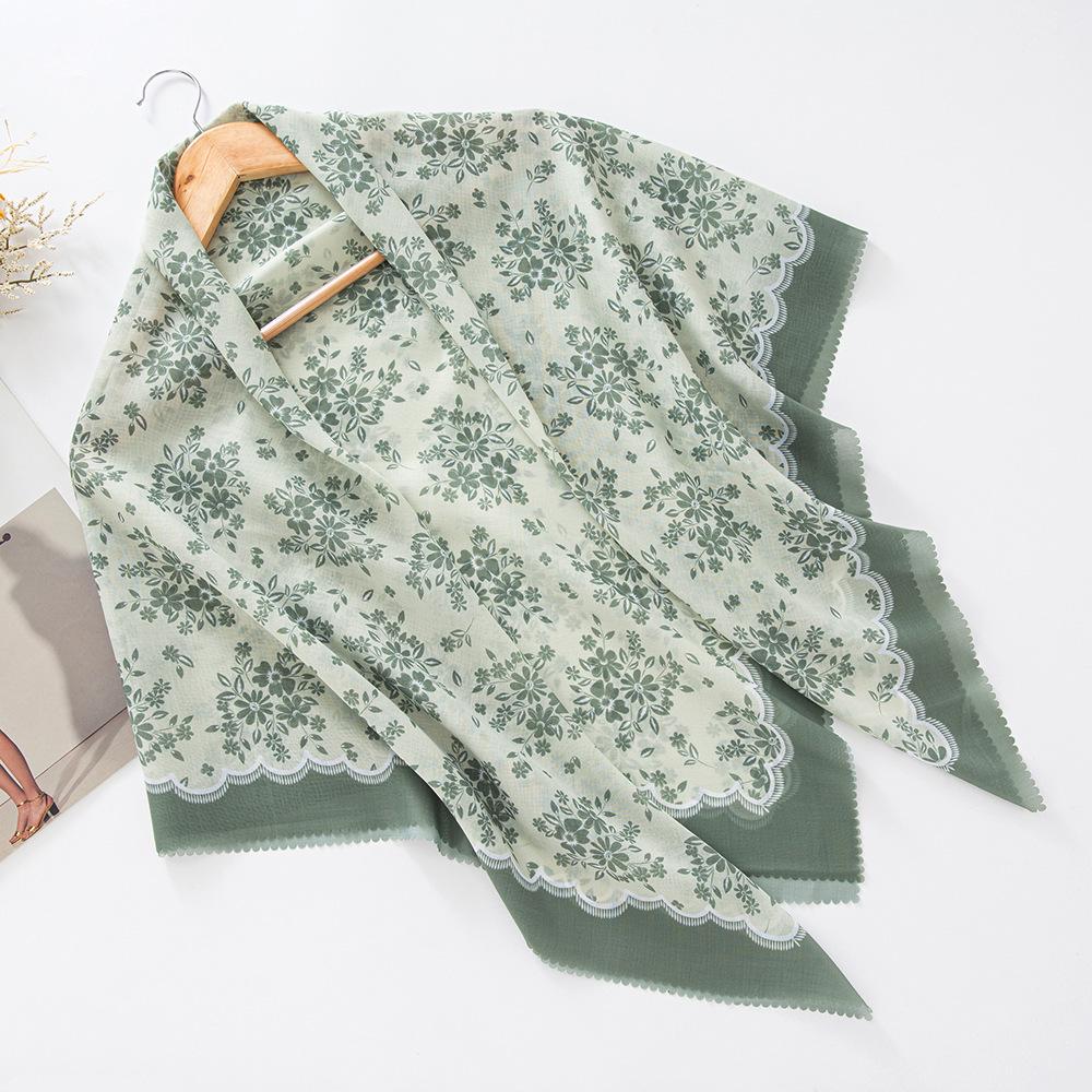 Șal Exclusiv Malaezia Protecție Solară Rezistent la Praf Imprimeu Fir Bali, Eșarfă Pătrată 110*110