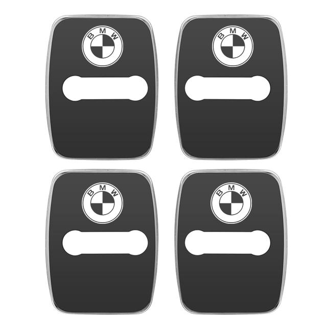 4pcs Slim Design Car Door Lock Cover Emblem Stainless Steel Protective Case Compact Exterior Decoration Auto Accessories For BMW npmk56